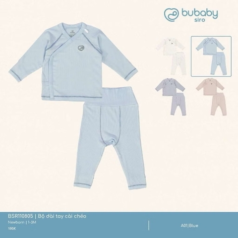 BUBABY - Bộ dài tay cài chéo Siro (NB-3M)