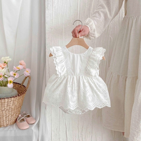 JS - Body váy trắng cánh tiên nơ lưng(66-80)