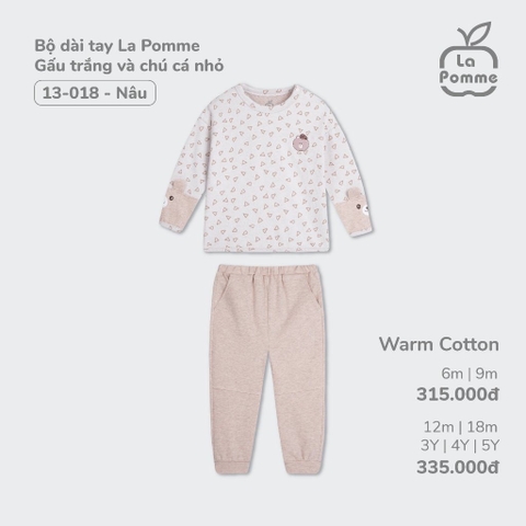 LA POMME - Bộ dài tay Gấu trắng và chú cá nhỏ(6M-4Y)