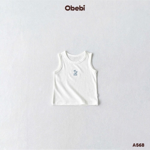 OBEBI - Áo ba lỗ trẻ em thêu hình cây dừa OBEBI (73-120)