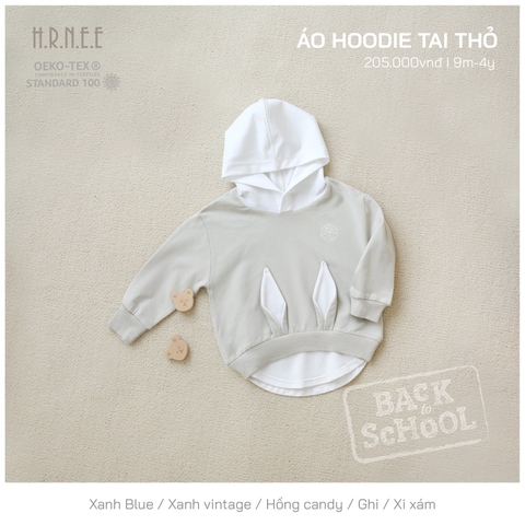 HRNEE Áo Hoodie tai thỏ(S6M-3Y)
