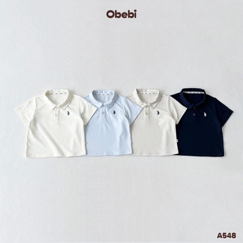 OBEBI - Áo polo trơn cộc tay cho bé OBEBI (73-120)