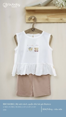 BUBABY- Bộ sát nách quần đùi bé gái BAMCO(12M-4Y)