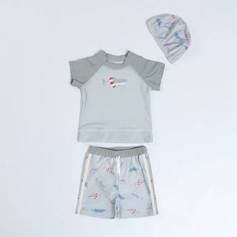 TL - Bộ bơi hoạ tiết cá mập(S-XXXL)