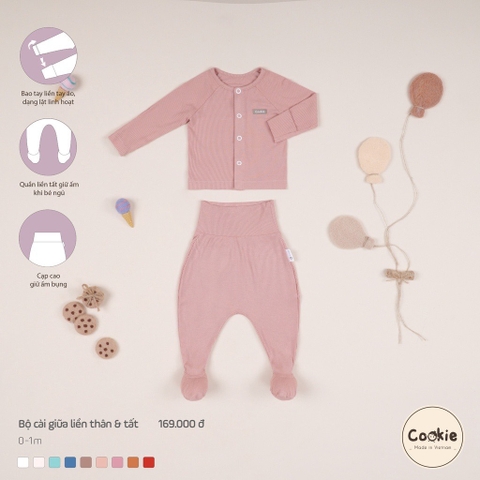 COOKIE Bộ cài giữa liền thân&tất NB