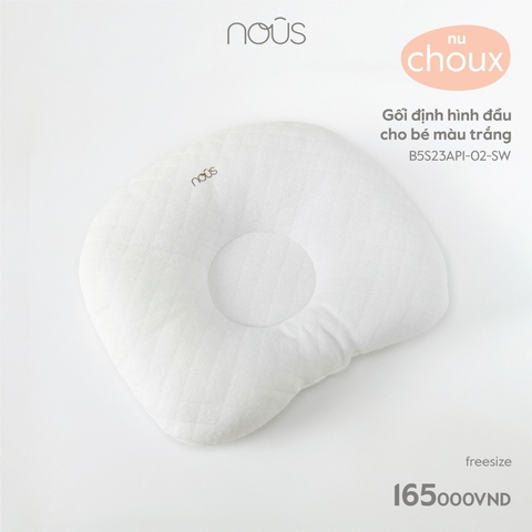 Nous Gối định hình đầu cho bé màu trắng