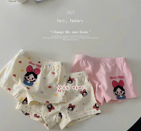 SA Set 3 quần chip đùi BG hình bé Gái nơ(100-150)