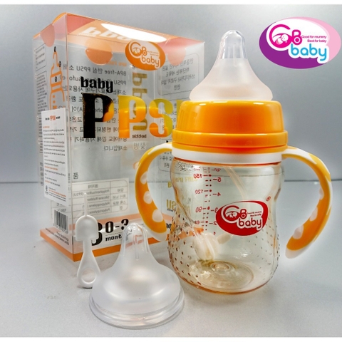 GB BABY - BÌNH SỮA PPSU CỔ RỘNG CÓ TAY CẦM
