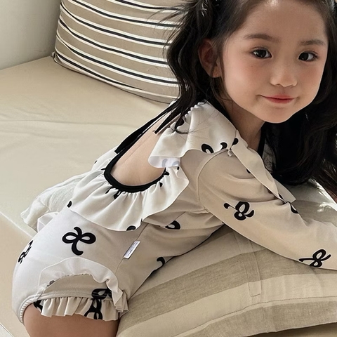 TL- Bộ bơi liền cổ bèo in hoạ tiết(90-140)