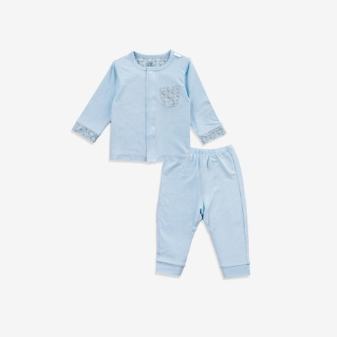 BUBABY - Bộ dài tay cài giữa Bambus(1-9M)