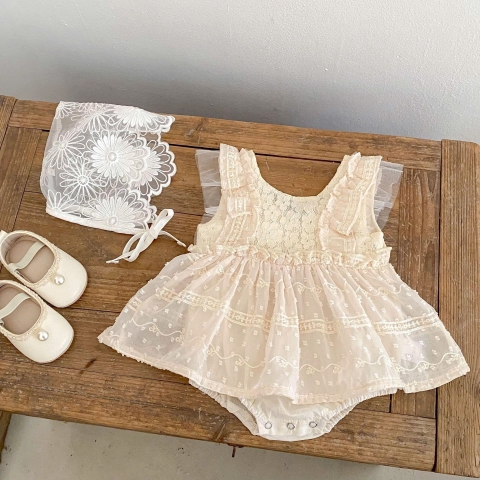 JS - Body váy voan be hạt tay tiên ren (66-80)