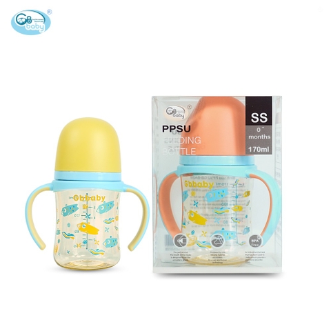 GB BABY - BÌNH SỮA PPSU HỌA TIẾT CÓ TAY CẦM