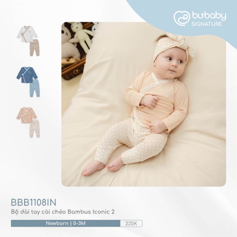 BUBABY - Bộ dài tay cài chéo Bambus Iconic 2