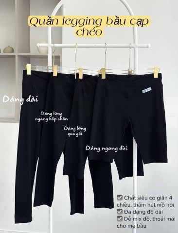 JM - Quần legging bầu cạp chéo(Freesize>70kg)