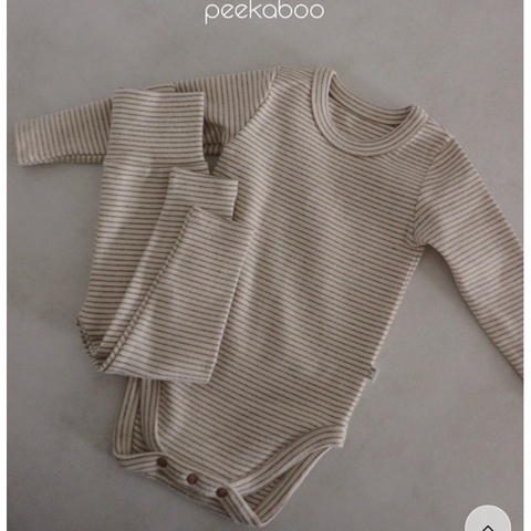 PEEKABOO Body suit DIDI kẻ(6M,12M)