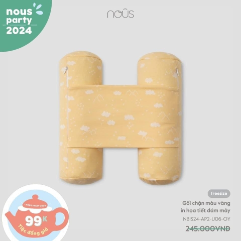 NOUS - GỐI CHẶN MÀU VÀNG IN HỌA TIẾT