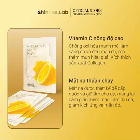 SHINCOS.LAB - MẶT NẠ CAO CẤP THUẦN CHAY TINH CHẤT VITAMIN C