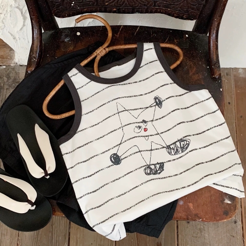 TL - Áo a lỗ kẻ in hình(80-130)