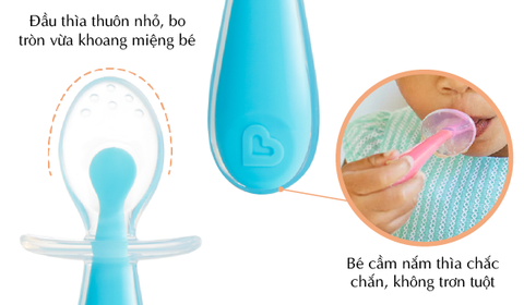 MUNCHKIN - THÌA SILICONE TẬP XÚC CHỐNG HÓC - MK27147