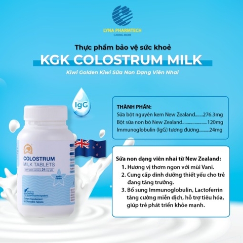 KIWI GOLDEN - 5Y+SỮA NON COLOSTRUM MILK TABLETS