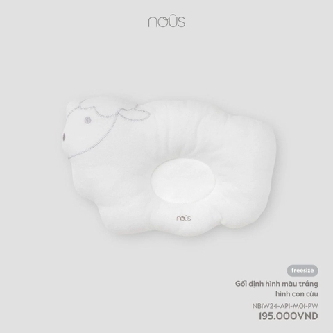 NOUS - Gối định hình màu trắng hình con cừu