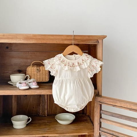 JS - Body be tay tiên cổ bèo thêu hoa hồng(66-80)