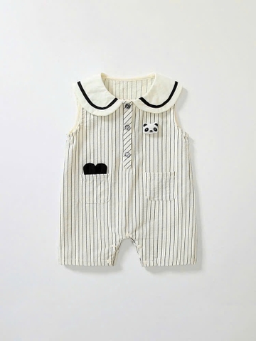 JS - Body đùi sát nách kẻ sọc đen Gấu trúc(66-80)