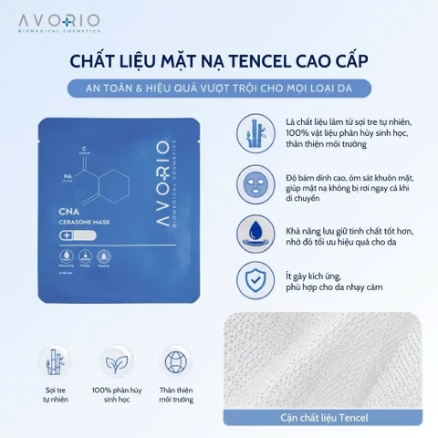 AVORIO - MẶT NẠ CNA CERASOME TRẮNG DA DƯỠNG ẨM, LÀM DỊU DA