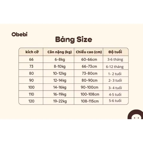 OBEBI - Bộ thu đông cổ trụ phối màu OBEBI (66-120)