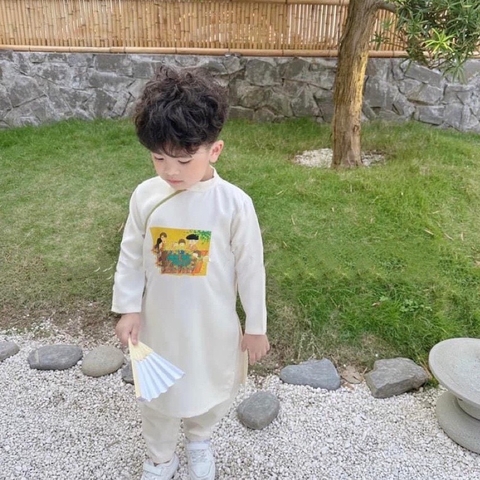 TH - ÁO DÀI BÉ TRAI MÀU TRẮNG