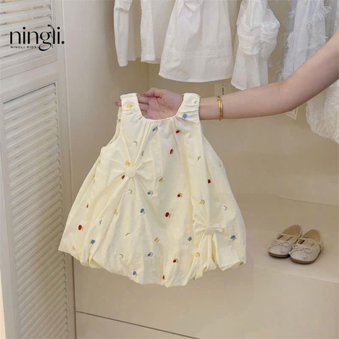 TL - Váy bí sát nách hoạ tiết quả Cherry(80-130)