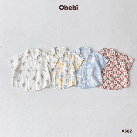 OBEBI - Áo sơ mi linen đi biển OBEBI (73-120)