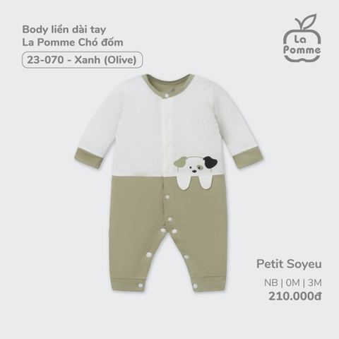 LA POMME - Body liền dài tay chó đốm(NB-6M)