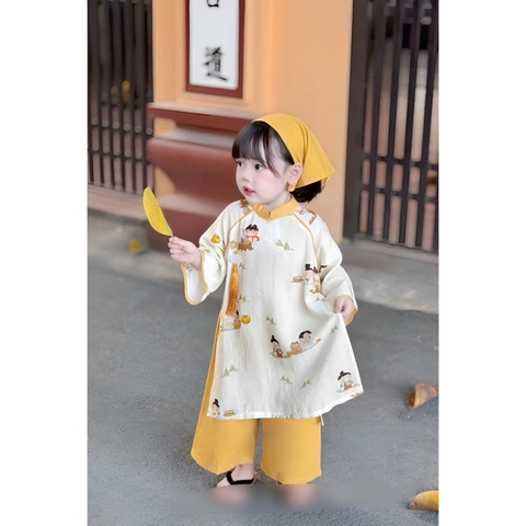 MT Áo dài cách tân in hoạ tiết(1-7)