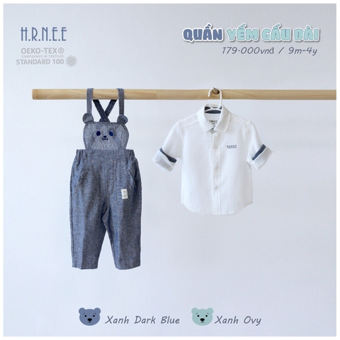 HRNEE Quần yếm gấu dài(S18M-4Y)