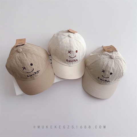 TL - Mũ lưỡi tra Lucky mặt cười (0-3Y)