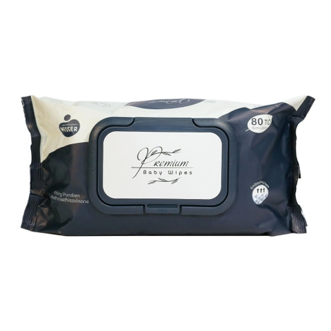 WESSER - KHĂN GIẤY ƯỚT DẬP NỔI CÓ NẮP 80 TỜ