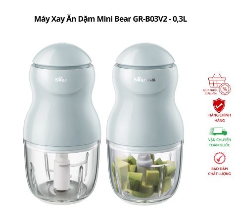 BEAR - MÁY XAY MINI 3 LƯỠI 0.3L - GR-B03V2