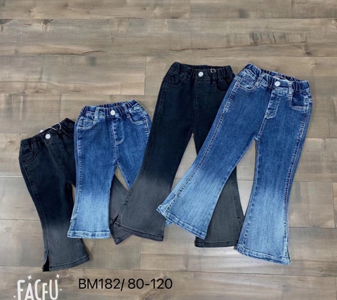 MT Quần Jean đen ống loe BM182 (S80-120)
