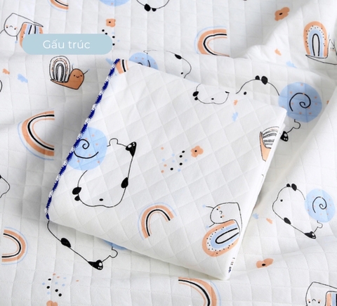 BS - Khăn ủ chần bông 3 lớp in hình 85x85cm