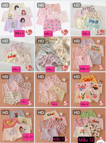 TL -Set 5c quần chip đùi in hoạ tiết (100-140)