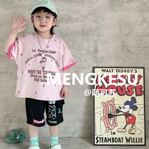 TL - Áo phông in hình chim cánh cụt(90-140)