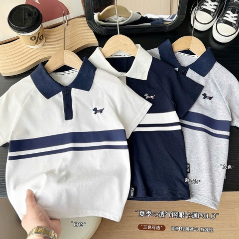 BK - Áo polo thêu hình cún (100-140)