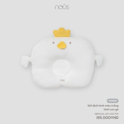 NOUS - Gối định hình màu trắng hình con gà