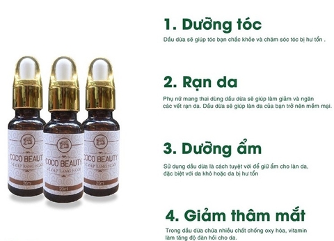 COCO BEAUTY - TINH CHẤT DẦU DỪA BẾN TRE ÉP LẠNH