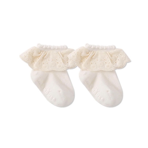 JS - Tất ngắn cổ ren xoè(6-12M)