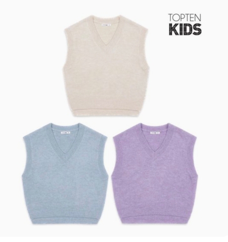 MO Áo Gile len cổ tim(120-160)