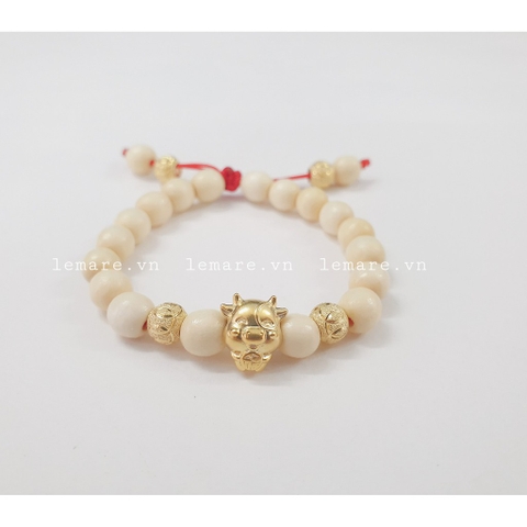 LEMARE - VÒNG TAY DÂU MIX BẠC XI VÀNG