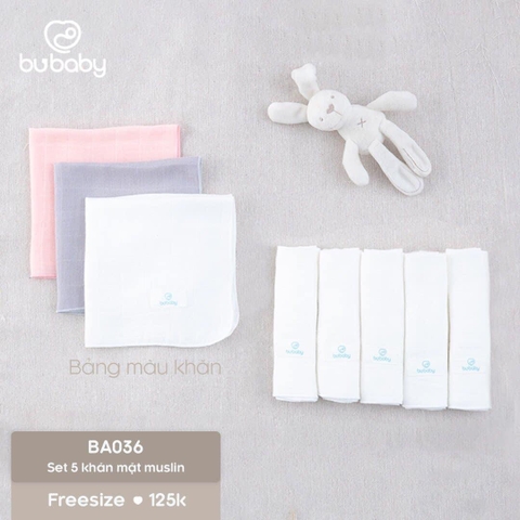 BUBABY - SET 5 KHĂN MUSLIN
