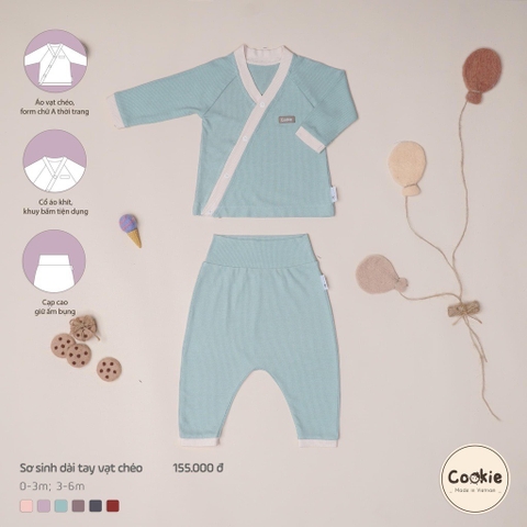 COOKIE SS dài tay vạt chéo(0-6M)